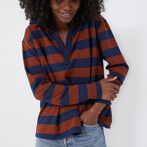 Tnuck Pomander Place Striped Polo, Size XS